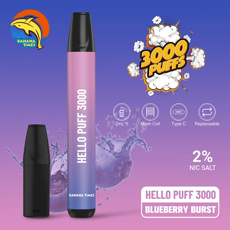 Wholesale Replaceable Vape Pods 3000 Puffs 2% Nicotine Salt Disposable Electronic Cigarette
